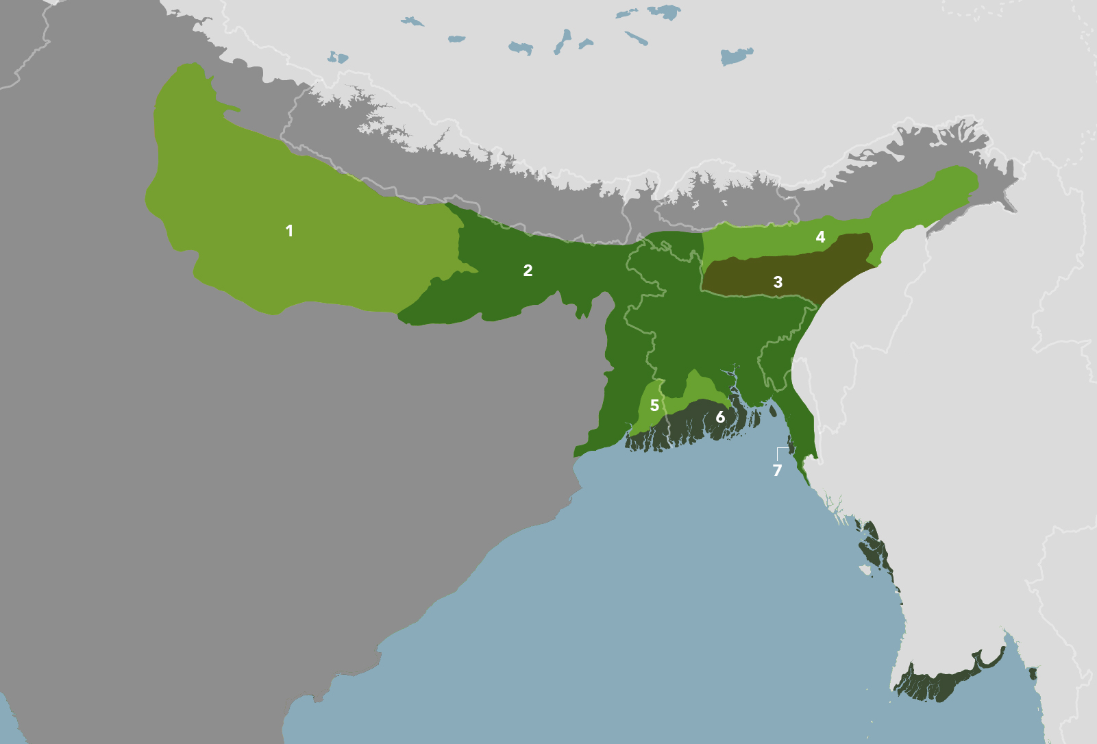 Ganges Plain Map Bioregion Map IM6 Indian Subcontinent 